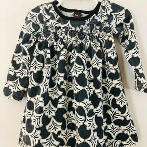 Tea Collection 3T Smock Long-Sleeve Dress Black